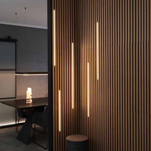 HOME DELUXE - LED Lichtleiste für Akustikpaneel NOX - Starterset L - 2 x 100 cm | LED Leiste, Beleuchtungsset, LED Streifen