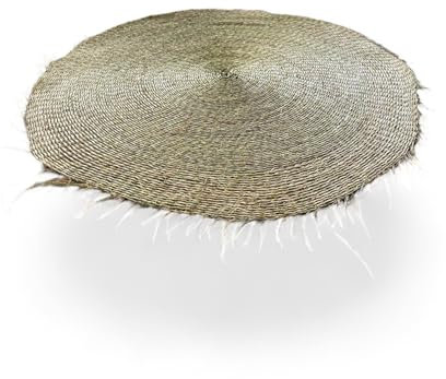 RÚSTICOS Manto de esparto para sombrilla de exterior - Recambio de esparto de sombrilla de jardín - Manto de sombrilla de 193 cm de diámetro