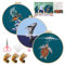 3 Sets Stickset Kreuzstich-Sets für Erwachsene Anfänger Weihnachten Stickstoff mit Schere Drucke Fäden Nadeln Reifen und Lehranleitung (B)