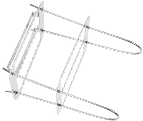 Mobestech Sturdy Positions Slides Holder Stainless Steel Microscope Slides Rack Lab Storage Rack