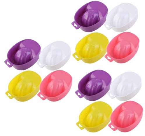 Mikinona 6pcs Nail Care Bowl for Manicure Soak Includes Polish Remover and Nail Art Bowl Random Color