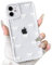 NITITOP Compatible with iPhone 12 Mini Case Cute Clear White Durable Ribbon Bowknot Pattern for Girls Women Soft TPU Transparent Full Camera Lens Shockproof Protective Phone Cover - White
