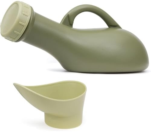 Urine Bottle Male, Portable Women Mens Top Lid Pee Female Funnel Urine Bottles Container Plastic Bed Pan Car Travel Toilet 1000ml Adult Kids Potty Night Wee Pot WC for Male