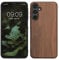 kwmobile Hülle kompatibel mit Samsung Galaxy A16 5G Hülle - Holz Case - stoßfestes Handy Cover - TPU Handyhülle in Dunkelbraun