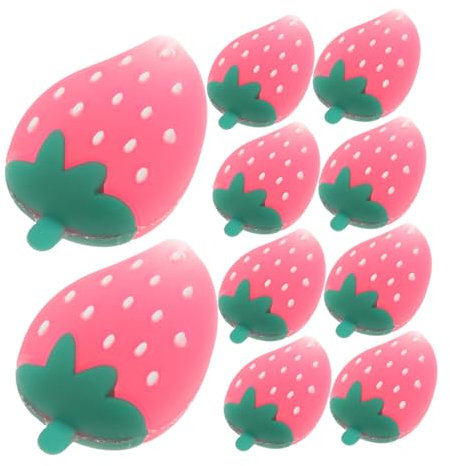 DIYEAH 10St Niedliche Stiftkappe aus Silikon Apfel-Federmäppchen Bleistiftspitzer Bleistifte Anspitzer büro materialien schreibwaren set flexible Bleistifthüte Stiftschutzhüllen Kieselgel