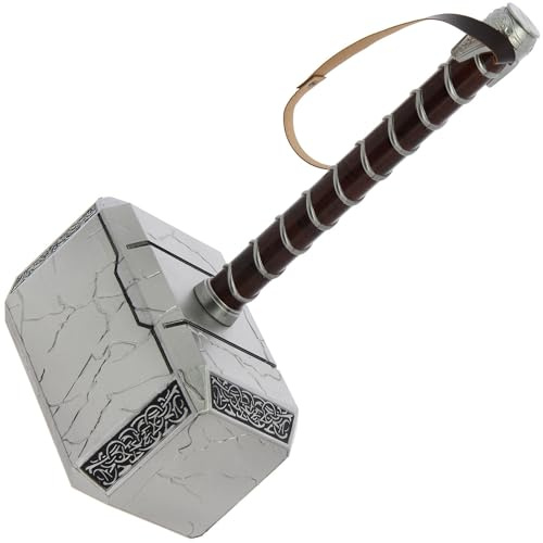 Foam Thor Hammer Replica Home Display Decoration Made God of Thunder Ideal For Cosplay Costume Collectors Fancy Dress Prop Accesorry Soft and Safe (Thor's Hammer V2)