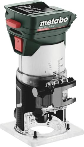 Metabo FMV 18 LTX BL 8 - Fresa a batteria con metaBOX 145 (peso 1,6 kg, velocità a vuoto 4800-29000/min) 601742830