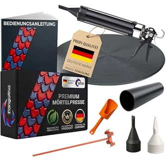 Pangolino Mörtelpresse 800 ml | Robuste Auspresspistole für Mörtel, Fugenmasse & Fliesenkleber | Handpresse für präzises Verarbeiten von Bau- & Renoviermaterial