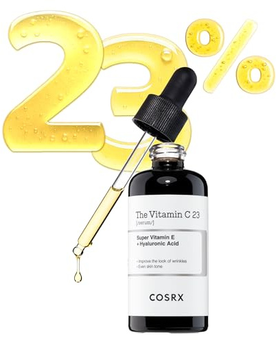 COSRX Pure Vitamin C 23% Serum with Vitamin E (Ascorbic Acid) and Hyaluronic Acid, Moisturising Face Serum, Reduces Fine Lines, 0.7 oz/20 g, Korean Skincare