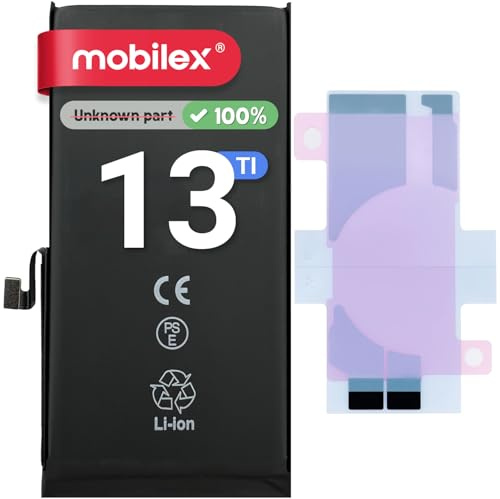 MOBILEX® Batteria compatibile con iPhone 13 | Senza Messaggio | Chip TI | 3560mAh - OEM | Batteria Interna con Adesivo | Alta Capacità