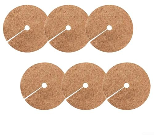 6 tappetini in fibra di cocco per vasi di piante, supporto per isolamento invernale dell'umidità e ventilazione naturale delle radici (30 x 30 cm)