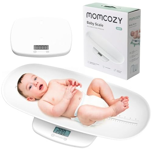 Momcozy Pèse-Bébé, Nouveau-né, Plateau Incurvé Amovible, Poids, Taille