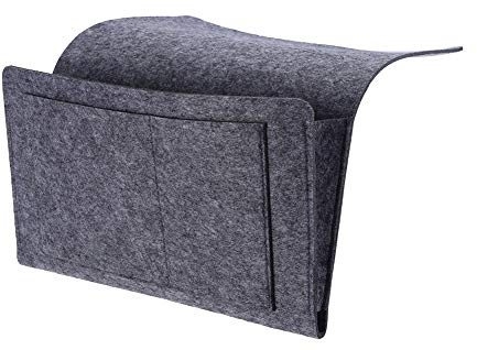 Yinhing Sofa Arm Rest Premium Polyester Fiber Storage Bag for TV Remotes Cups Magazines Easy Hanging Design for Sofa Couch Armchair