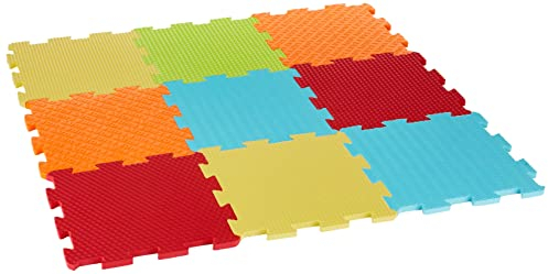 LUDI – 10004 – Spielmattenplatten aus Schaumstoff – Uni, multicolors