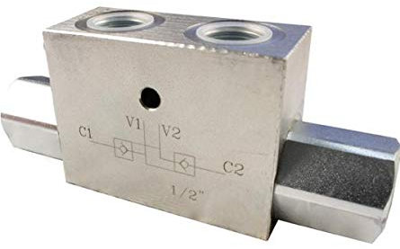 Valve hydraulique, Clapet Anti-Retour, double déverrouillage, G 1/2