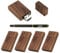 Yaxiny 5 Pack Rechteck Walnuss Holz 3.0 USB Flash Drive 16GB USB Disk Memory Stick mit Holz
