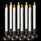 Bougies à LED sans Flamme Bougie électronique avec Amovible Chandelier Lot de 8 Longue Bougies de Chandelier Bougies d'halloween Noël LED Bougie 2.26 * 24cm Taille du Chandelier 5.5 * 7cm
