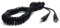 MainCore 4m Long Black COILED 3.5mm Stereo Jack to Socket Headphone Extension Male to Female Cable (Available in 1m, 2m, 4m, 5m, 6m, 10m) (4m)
