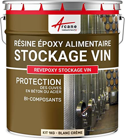 Vernice resina alimentare serbatoio per vino in calcestruzzo, acciaio - REVEPOXY - 206 - Bianco Crema - ARCANE INDUSTRIES