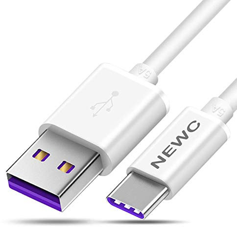 NEW'C Lot de 2 Câble USB Type C à USB 3.0 5A, Câble USB C pour Samsung Galaxy S23 S22 S21 S20 S8 S9 S10 A20 A12 A13 A21 A40 M31, Redmi Note 10, OnePlus, Chargeur Cable USB C Rapide 1M