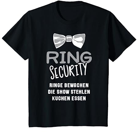 Kinder Ringträger Hochzeit Geschenk Ring Security Fliege T-Shirt