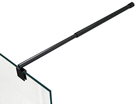 Barre de stabilisation - Barre de fixation pour douche à l'italienne - forme carrée - noir