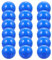 Amosfun 25 Stücke Farbe Bier Pong Bälle Waschbar Kunststoff Tischtennisball Farbe Bälle 40mm Durchmesser for Urlaub Abschluss Party Deko (Blau)