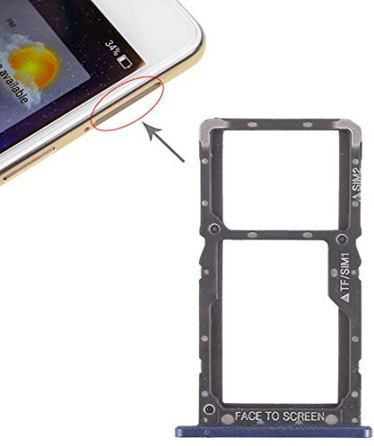 SIM card tray Pengjiawei SIM Card Tray + SIM Card Tray/Micro SD Card Tray for Xiaomi Pocophone F1 (Black) (Color : Blue)
