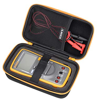RLSOCO Tasche für Fluke Multimeter 117/116/115/114/113/103/17B+/175/177/179/87V/88/233 Multimeter und VOLTCRAFT VC891/KAIWEETS/PeakTech Multimeter (Nur Tasche, Multimeter ist nicht enthalten) - Gelb