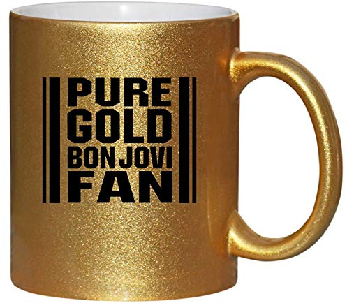 Charisma creative Pure Gold Bon Jovi Fan Gold Effect Ceramic Sparkle Mug