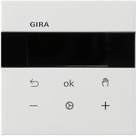 GIRA 5394112 System 3000 Raumtemperaturregler BT, Flächenschalter, reinweiß glänzend