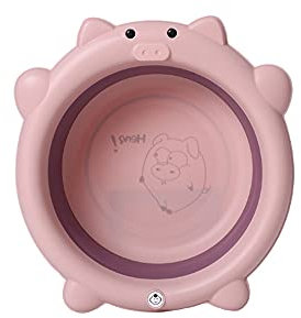 Bañera plegable para bebé, portátil, para viajes, respetuosa con el medio ambiente, segura, para recién nacidos, gruesa, plegable, para lavar la cara y el trasero