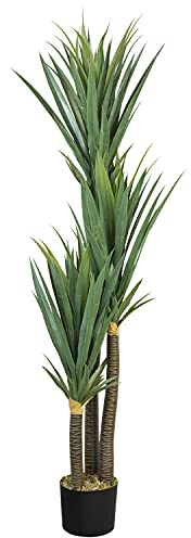 Decovego Yucca Plante Artificielle Artificiel Plastique 90-150 cm Domaine Interne, Sélection Plante d'yucca:Yucca Plante modèle 2