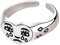 Wedity Ring mit weinendem Gesicht, lustiges Cartoon-Silber, verstellbar, Herz, Schmuck für Frauen und Mädchen