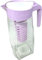 Wasserkrug aus Glas mit Teesieb, 1,5 l, Glas, mit Deckelhalter und Einsatzschlitzen, für Obst und Kräuter, HTUK® (lila)