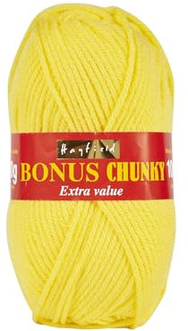 Sirdar Hayfield Bonus Chunky, Bright Lemon (819), 100g