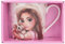 Depesche 12027 TOPModel Corgi - Tasse in Weiß mit Model- und Hunde-Motiv, Trinkbecher mit Henkel aus Porzellan, Füllmenge ca. 300 ml