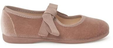 Pisamonas Scarpe Cinturino in Velluto con Fiocco di Faglia per Bambine Misurare 30 Colore Rosa Pastello