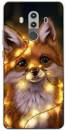 KARTXITAI Hülle Kompatibel mit Huawei Mate 10 Pro, Stoßfeste Schutzhülle mit Weiche Silikon Bumper Case Handyhülle Anti-Kratzt Transparent Rückseite - Rotfuchs