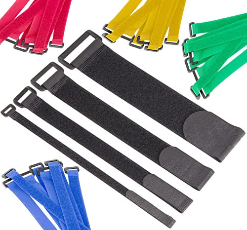 10 Stück Kabelbinder Klett 3x100cm schwarz Klettverschluss | VIELE GRÖSSEN 1|2|3|5cm & Längen 10-300cm | 1/10/20/50/100er Pack | UV-stabil & wetterfest nachhaltig wiederverwendbar | PREMIUM