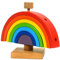 JamsoDesign Holz-Regenbogen mit Ständer I Buntes Stapelsteine Prinzip Holzspielzeug I Vielseitiges Stapelspiel zum freien Stapeln, Spielen & Stecken I ab 3 Jahre I 1 Set