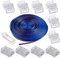 GTIWUNG Kit di Connettori a Striscia LED, Cavo di Prolunga da 10m, LED Connettore, Connettori Strisce Led Spina 10mm 4 pin, 4 Poli Rapido Connettore Cavo per 10mm 2835 5050 RGB LED Strip