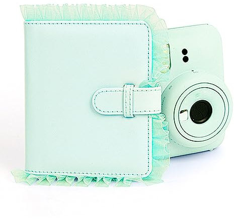 Mini-Fotoalbum, 7,6 cm, niedlicher Fotokartenhalter für Polaroid Mini12 11 9 8 Sofortbildkamera, 64 Taschen, universelles Kpop-Fotokartenhalter, Buch für Studenten, Kinder (grün)