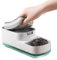 GUSTO Dispensador de Jabón para Platos para Cocina con Soporte de Esponja y Esponja Incluida (Blanco Moderno 2-in-1)