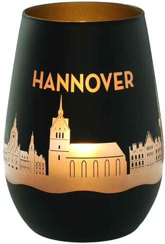Goodtimes Windlicht Hannover Skyline (Schwarz & Gold)