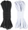FYting 20M Gummikordel 3mm,Gummischnur,Gummiseil Elastisches, Trampolinseil, Sportspannseil, Winddichtes Seil, für Masken, Partyhüte, Camping, Schnürsenkel, Zelte, Rucksäcke (Schwarz+Weiß)