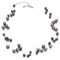 Aleasha Süßwasser Perlenkette Damen Mehrreihige Perlenkette Schwarz 5 Reihig Kurze Barocke Choker Hochzeits Boho Halskette Schmuck