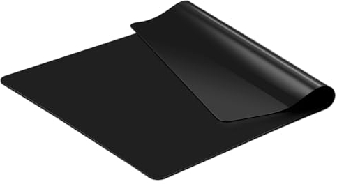 KITCHENRAKU KR Rutschfeste Silikon Unterlage, Silikone Bastelmatte, Hitzebeständige Antihaftmatte, Tischunterlage, wiederverwendbar, lebensmittelecht, spülmaschinenfest (Schwarz, 40x60cm)