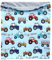 Wollhuhn Kinder Long Loop MAXI Halswärmer/Schlupf-Schal Extra Lang Jungen/Mädchen Viele Motive 20240201 (Baumwolljersey, Traktor/Trecker Mint)