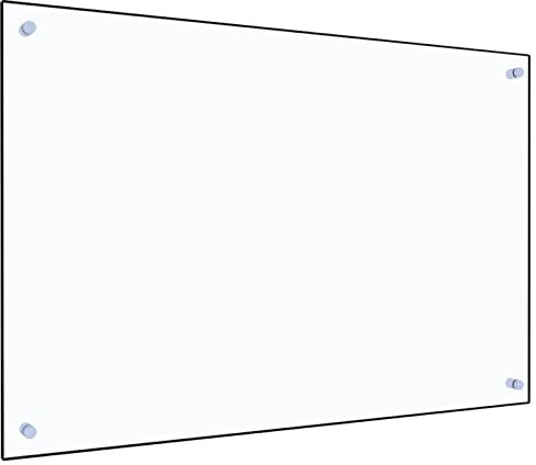 Homgoday Küchenrückwand Hitzebeständig Spritzschutz für Herde Kratzfest Küchendekor Wandpaneel Fliese Spritzschutz Spritzschutz Transparent 90x60cm Gehärtetes Glas